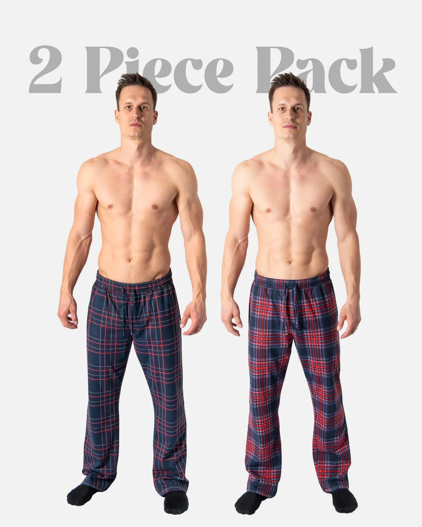 Image 1 of - mensnightwearpantnavyburgundy1jpg