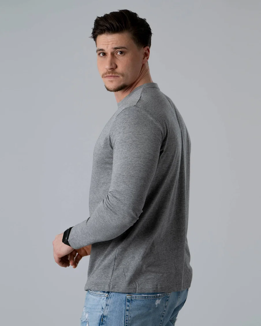 Image 7 of - mens3piecepacklongsleevetshirtsgray3jpg