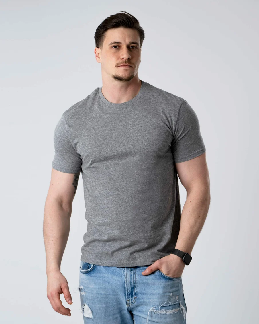 Image 8 of - mens3piecepackshortsleevetshirtsgrey1jpg