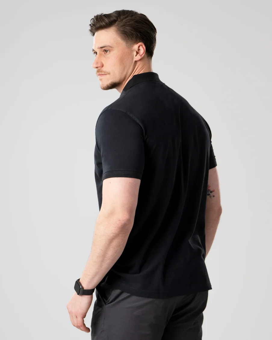 Image 3 of - menspoloshirtblack3jpg
