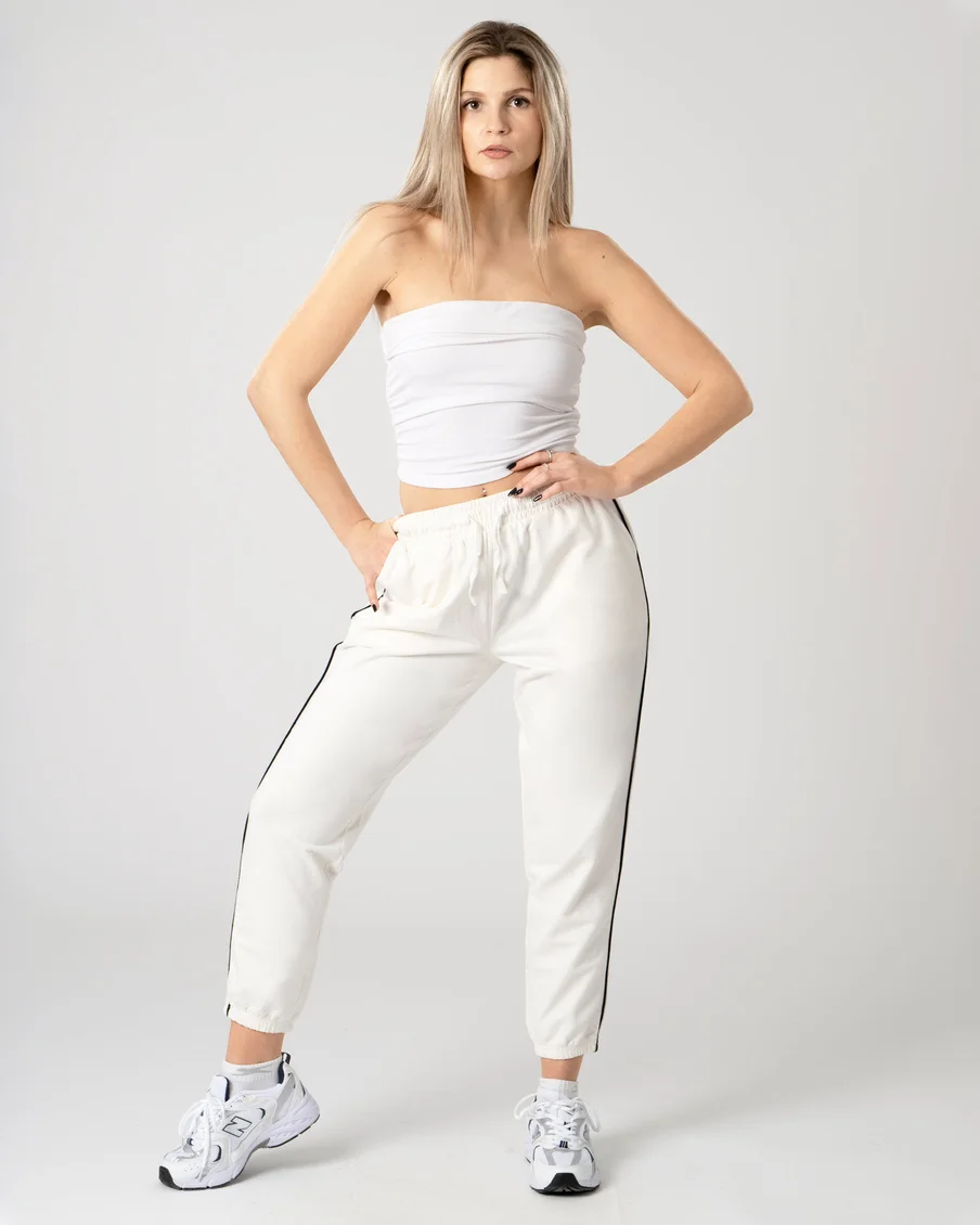 Image 1 of - womenknitjoggerwhite6jpg