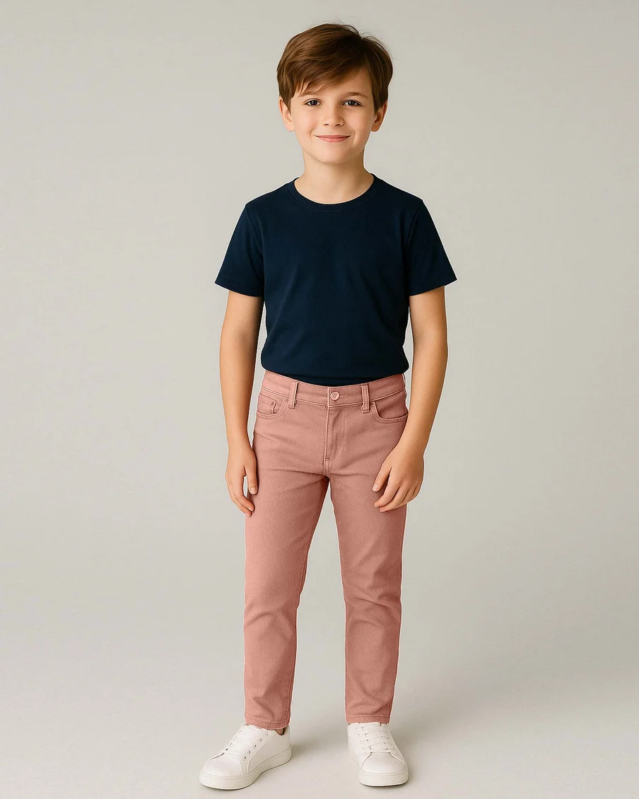 Image 1 of - boyscottontrousermaroon1jpg