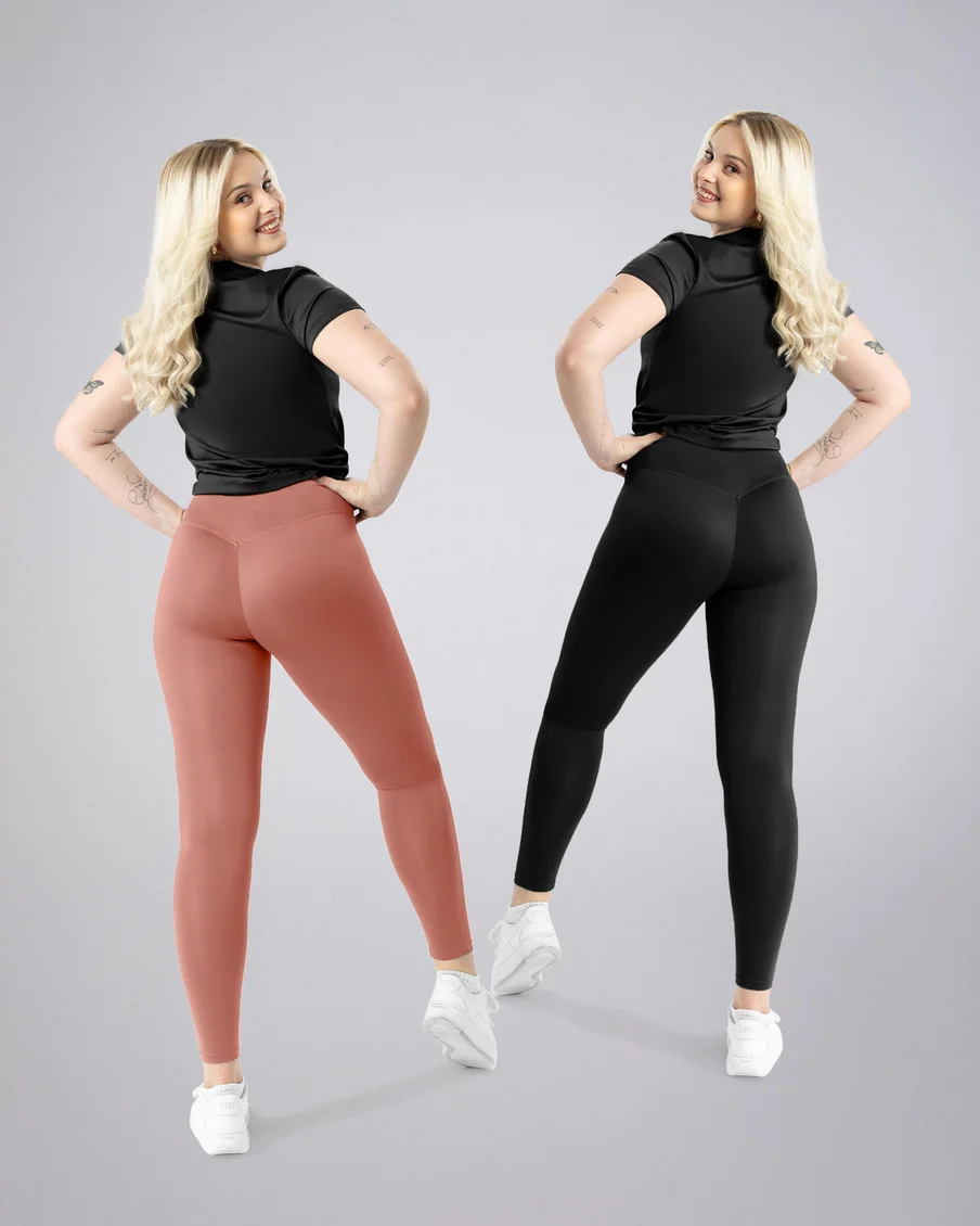 Image 4 of - ladiesleggingash-roseblacksolid3jpg