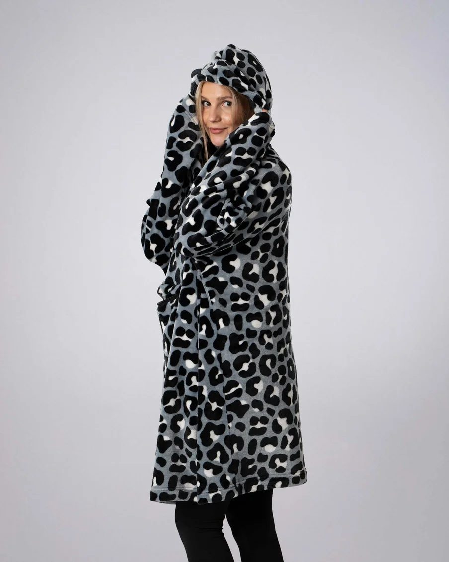 Image 3 of - ladiesoversidzedhoodieaopnaveleopard3jpg