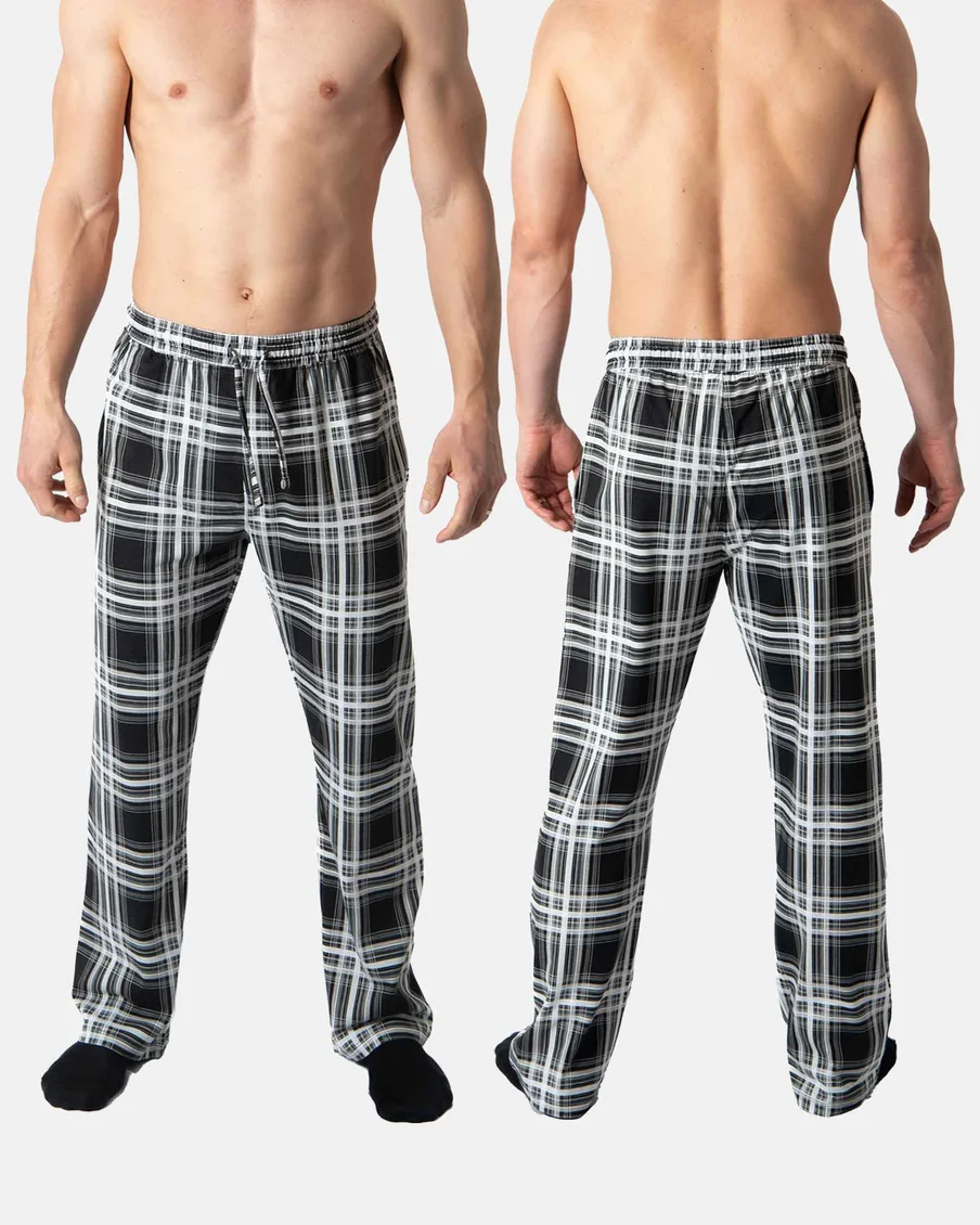 Image 9 of - mensnightwearpantblackgrey9jpg