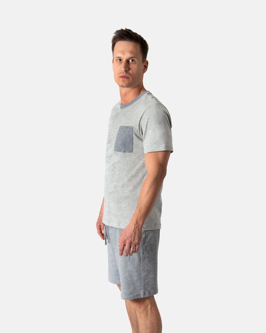Image 3 of - mensshortpjsetlight-greygrey3jpg