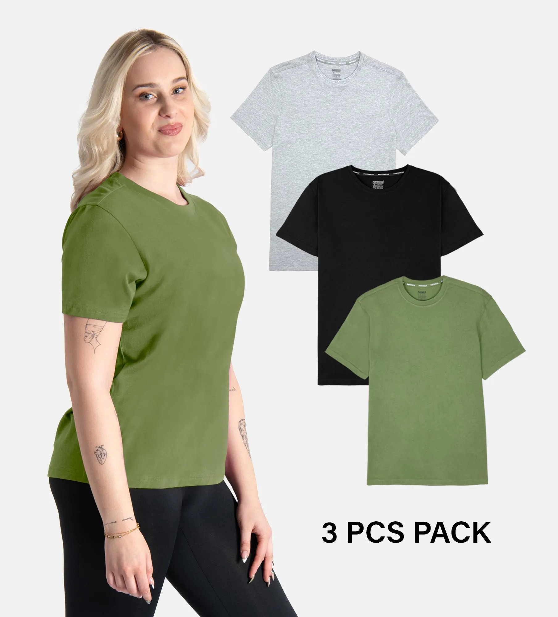 Bombažne boyfriend majice – Paket 3 kosov