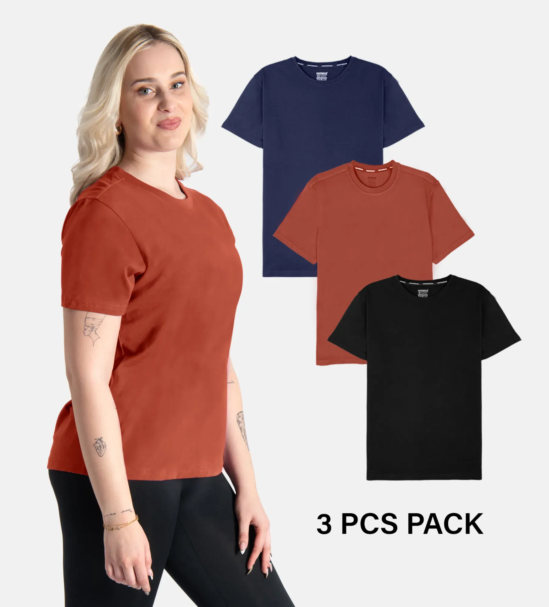 Bombažne boyfriend majice – Paket 3 kosov
