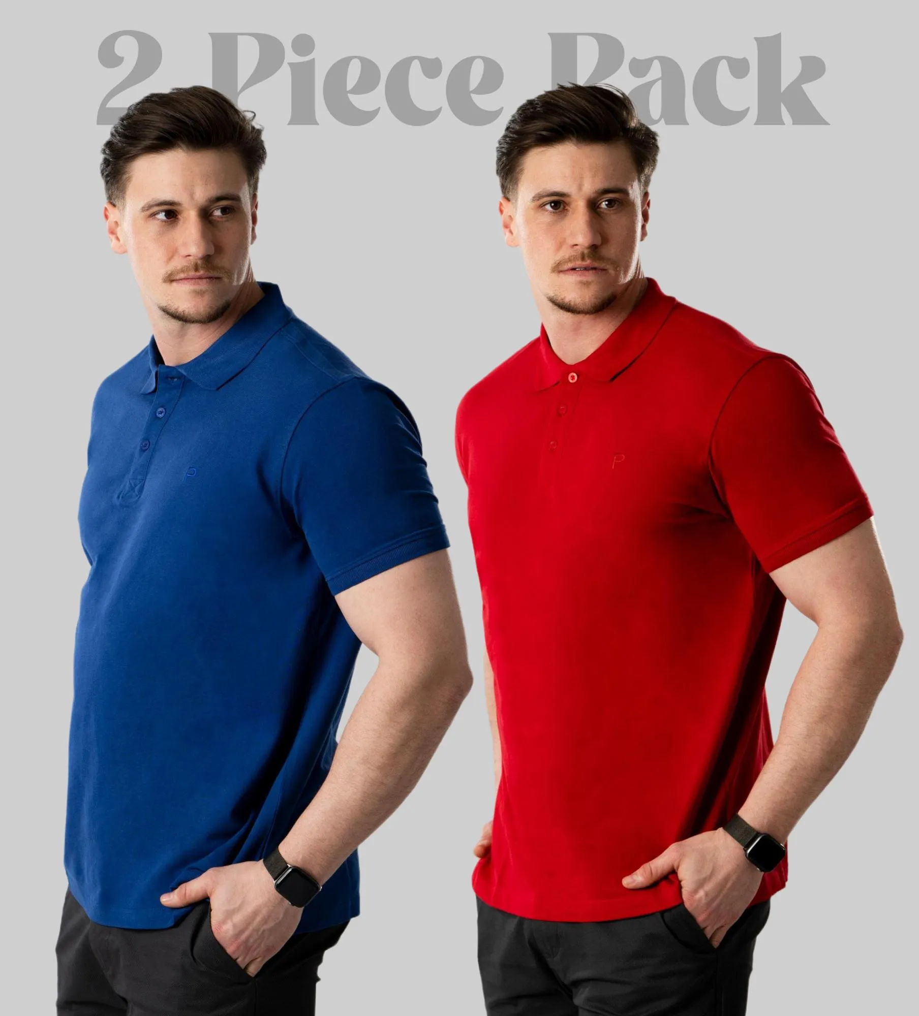 Polo majica za moške 2 kosi v paketu