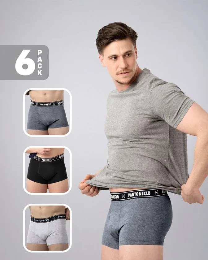 Moške bombaž-elastan boksarice – paket 6 kosov