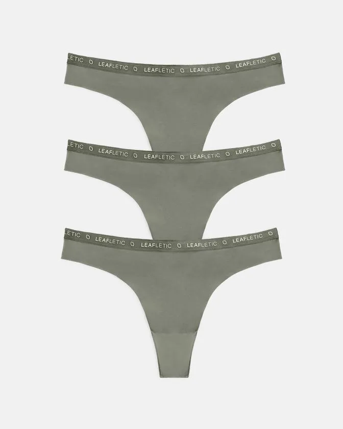 Srednje visok pas, najlon-elastan brazilke spodnjice – paket 3 kosi